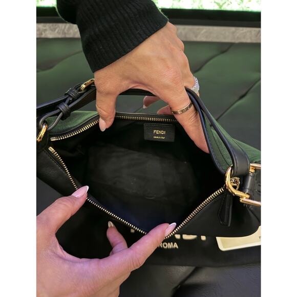 Fendigraphy Small Black & Gold Leather Bag - Picture 3 of 9